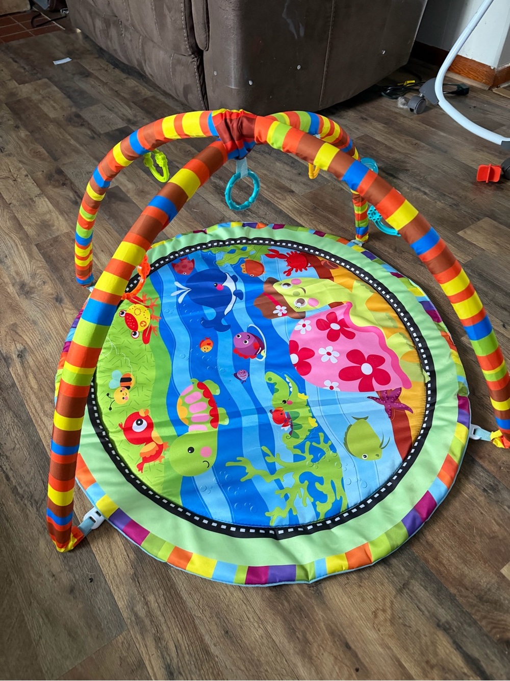 Multicolor Ocean Activity Play Mat Gym for Babies